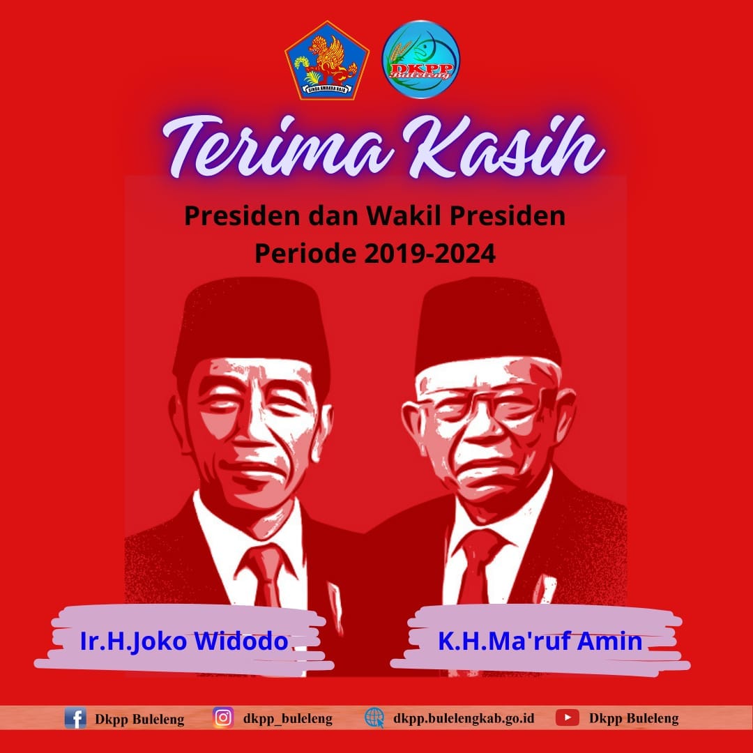 Terima kasih Bapak Ir. H. Joko Widodo & Prof. Dr. ( H.C.) K.H. Ma'ruf Amin