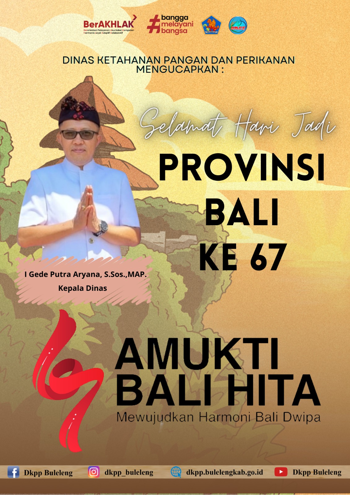 Selamat Hari Jadi ke 67 Provinsi Bali